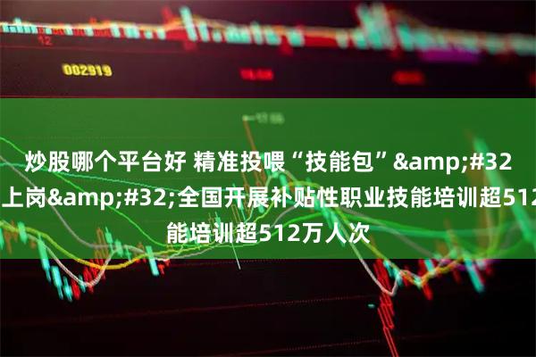 炒股哪个平台好 精准投喂“技能包”&#32;结业即上岗&#32;全国开展补贴性职业技能培训超512万人次